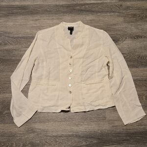 Eileen Fisher Linen Blend Top Sz PS